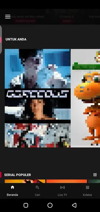 Screenshot of Wayang21 Movie App