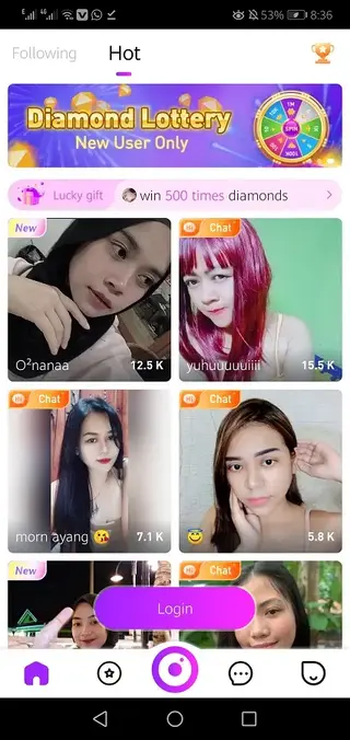 Screenshot of Woo Live App