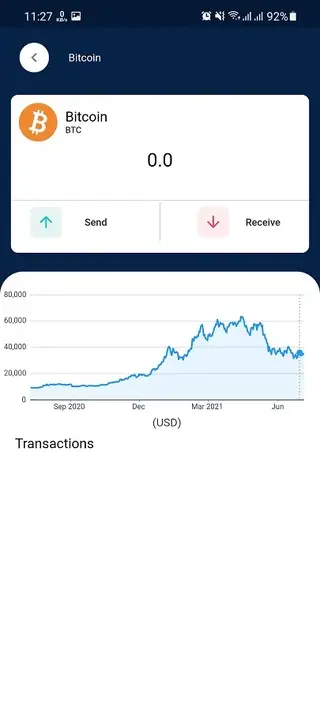 Screenshot of XUM WALLET App