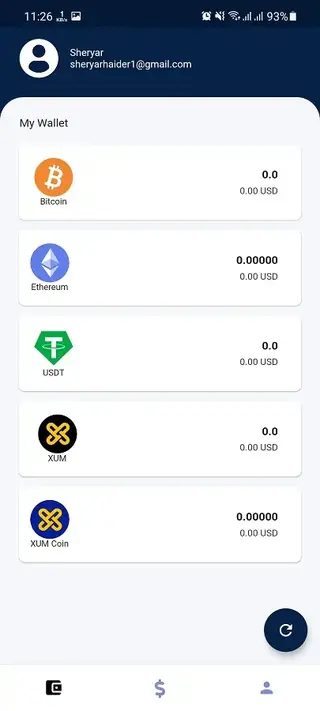 Screenshot of XUM WALLET Apk