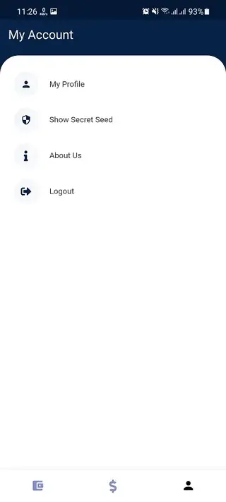 Screenshot of XUM WALLET