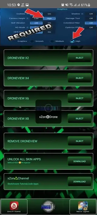 Screeenshot of xZon Drone Android