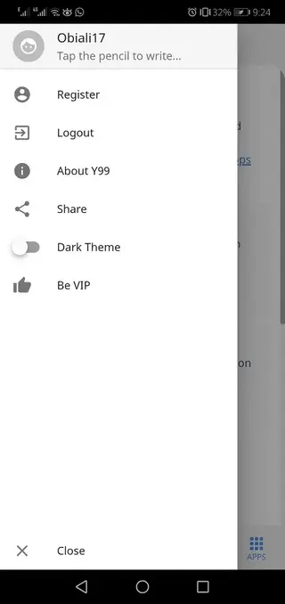 Screenhot of Y99 Chat Android