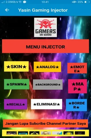 Screenshot of Yasin Gaming Injector