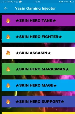 Screenshot of Yasin Gaming Injector Apk