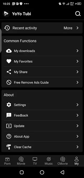 Screenshot of YoYo Tubi Android