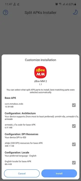 Screenshot of zBox MM2