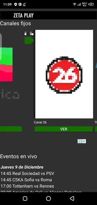 Screenhot of Zeta Play Android