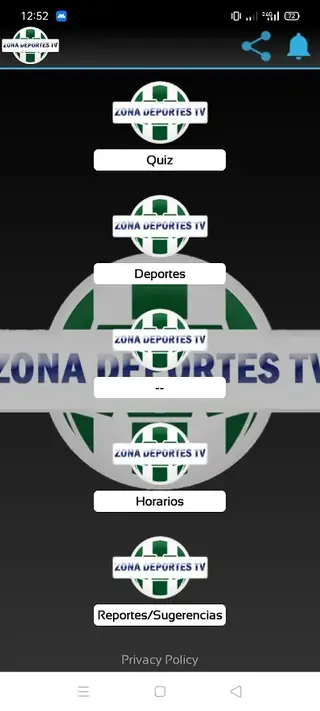 Screenshot of Zona Deportes Tv Apk
