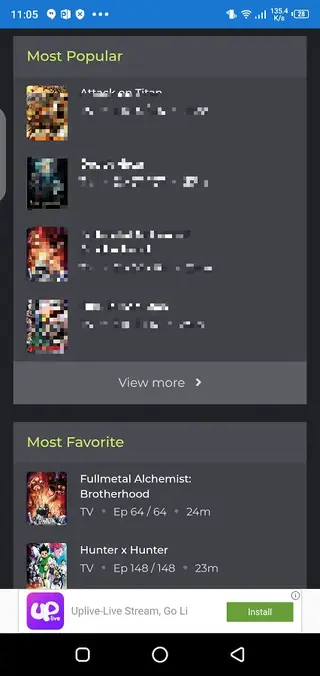 Screenshot of Zoro.to Download