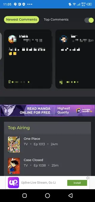 Screenshot of Zoro.to Android