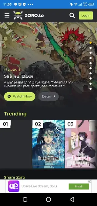 Screenshot of Zoro.to Apk