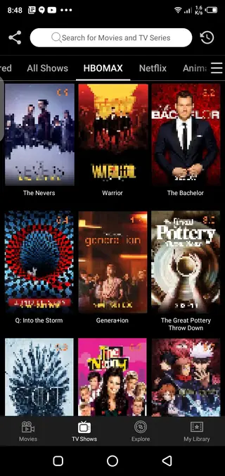 Screenshot of Zoshy Movie App