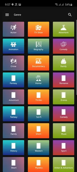 Screenshot of Zuflix App