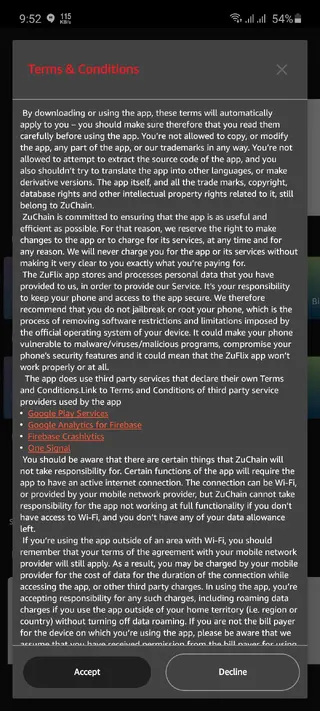 Screenshot of Zuflix Apk
