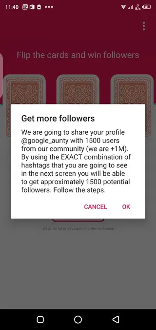 Screenshot of 4k Followers Instagram Apk