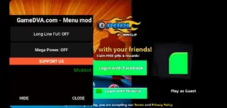 Screenshot of 8 Ball Pool Mod Menu Apk