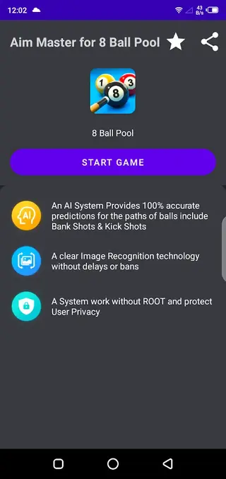 Screenshot of Aim Master For 8 Ball Pool