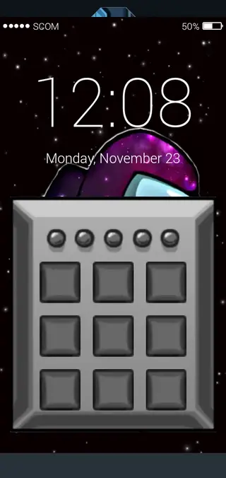 Screenshot of Among Us Lockscreen