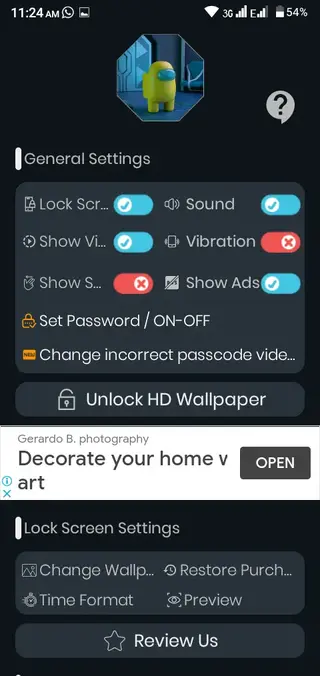 Screenshot of Among Us Lockscreen Apk