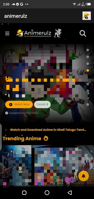 Screenshot of Animerulz Android