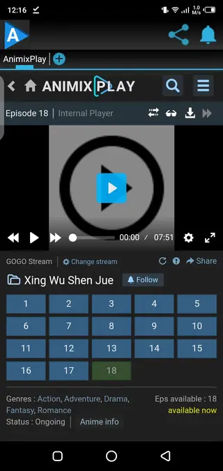 Screenshot of AniMixPlay
