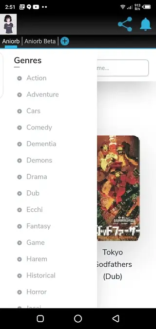Screenshot of Aniorb App