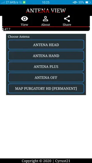 Screenshot of Antena View App