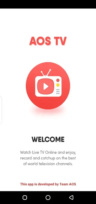 Screenshot Of AOS TV App Apk