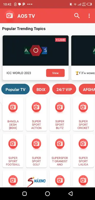 Screenshot Of AOS TV Download
