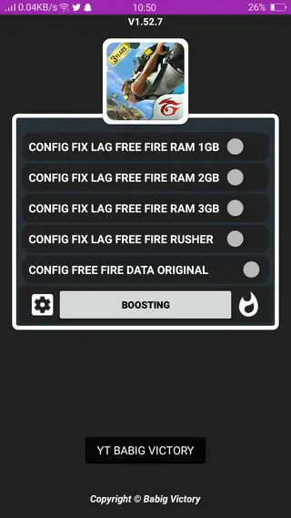 Screenshot of APK CONFIG FF