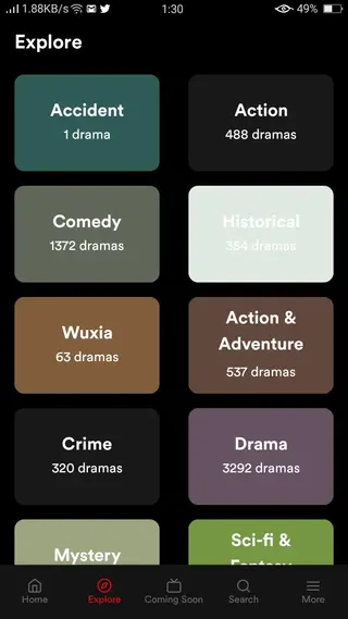 Screenshot of Asiaflix App