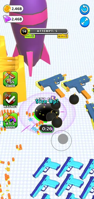 Screenshot Of Attack Hole Mod App Apk