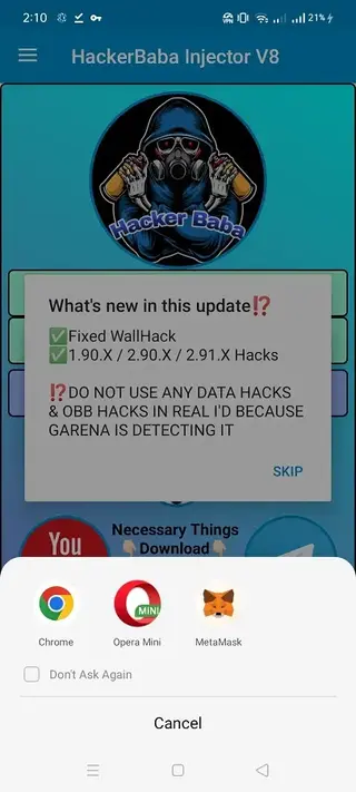 Screenshot of Baba Injector Download