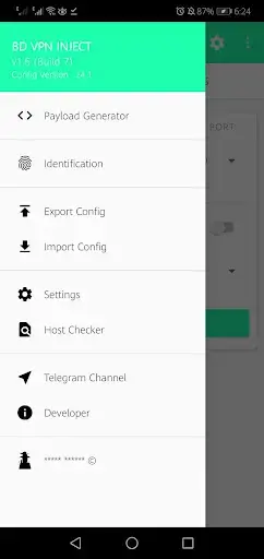 Screenshot of BD VPN INJECT app