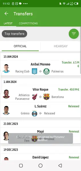 Screenshot Of BeSoccer Android