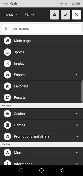 Screenshot of Betandyou App