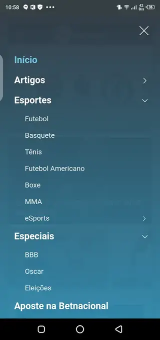 Screenshot of Betnacional Apk Betting App