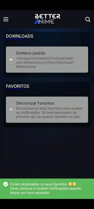 Screenshot of Better Anime App