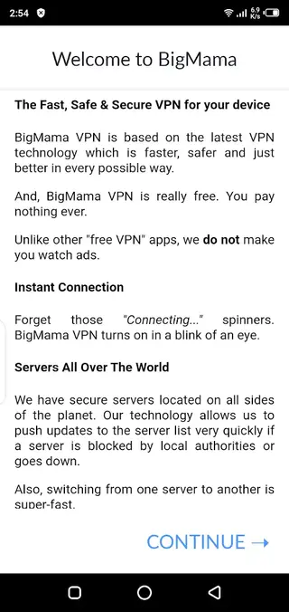 Screenshot of Big Mama VPN Apk