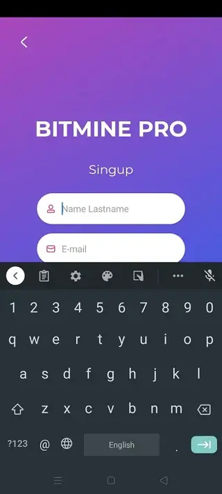 Screenshot of BitMine Pro Android