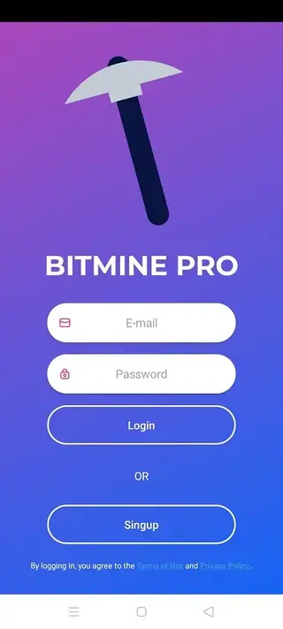 Screenshot of BitMine Pro App