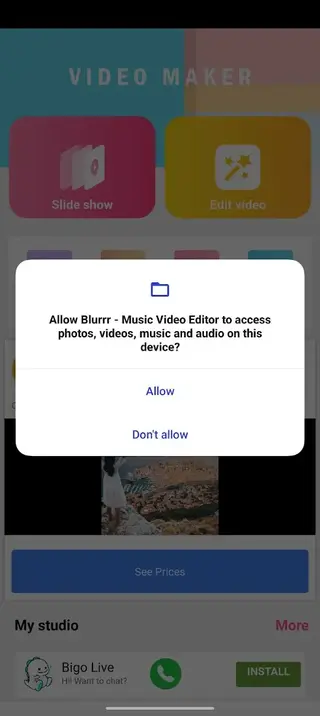 Screenshot of Blurrr Android
