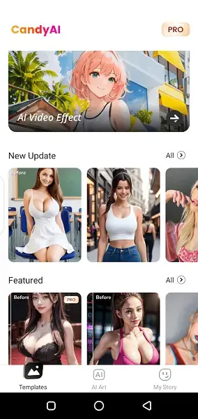 Screenshot of Candy AI Android