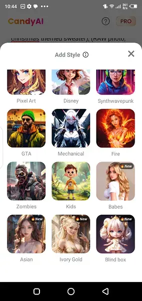 Screenshot of Candy AI Apk