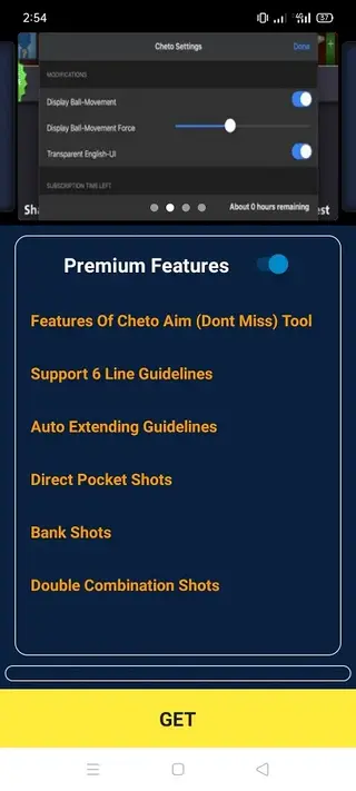Screenshot of Cheto Aim Pool Apk