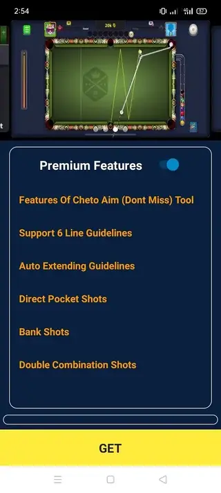 Screenshot of Cheto Aim Pool