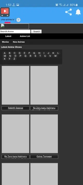 Screenshot of Chia-Anime.TV App