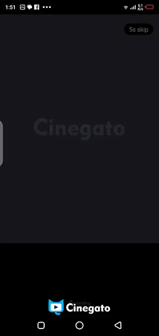 Screenshot of Cinegato App