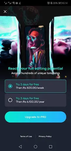 Screenshot of Compose Music Video Editor App
